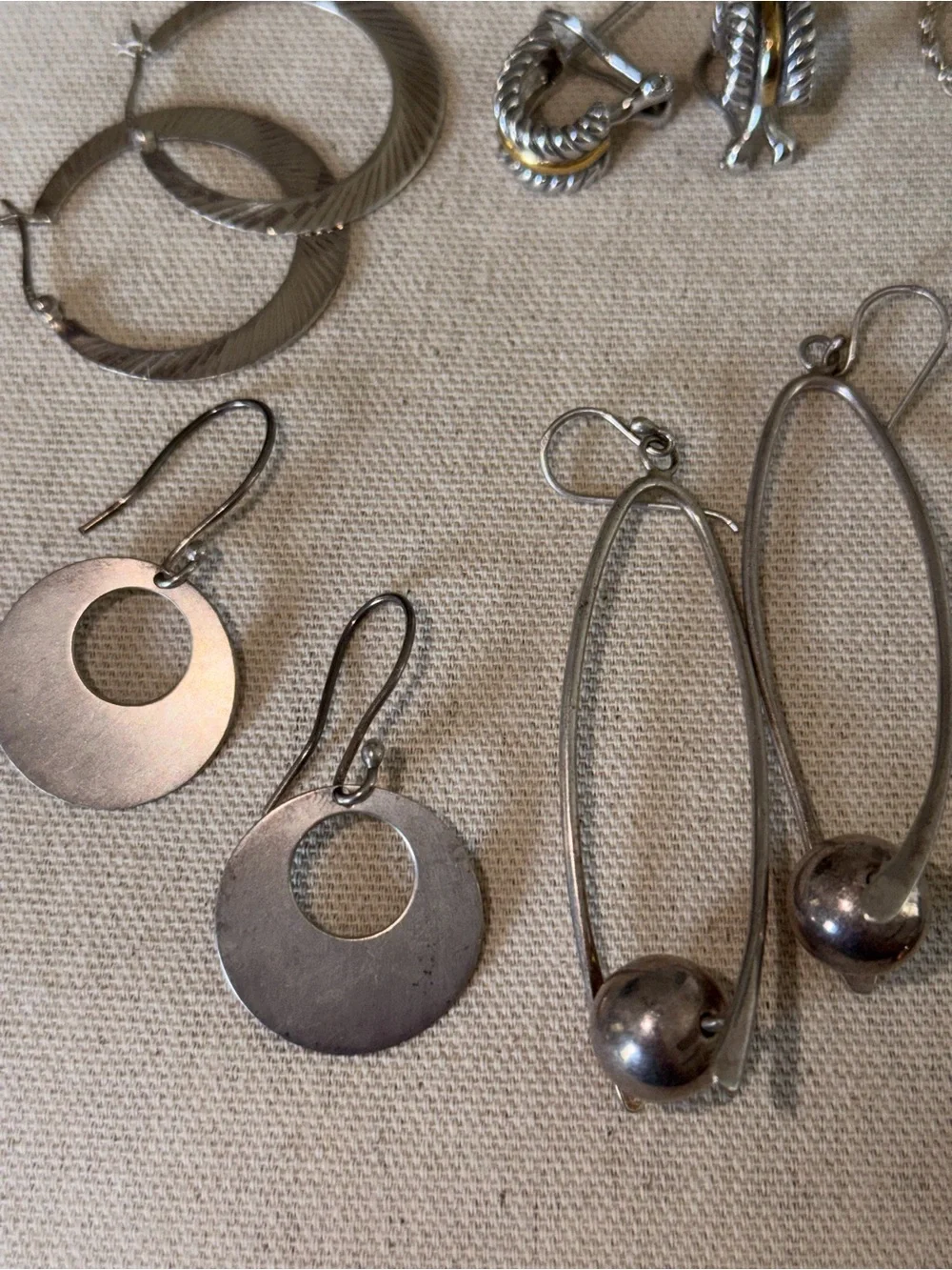 Vintage Sterling Silver Earrings Lot